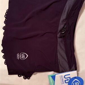 Ultimate Direction Black Skort with two hip water bottles